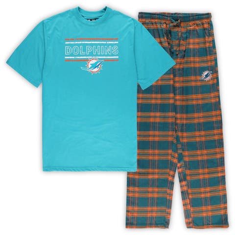 FOCO NFL Miami Dolphins Men's Pajama Shirt and Pants Lounge Set