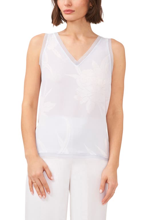 halogen(r) Raw Edge V-Neck Tank in Blooming Blue