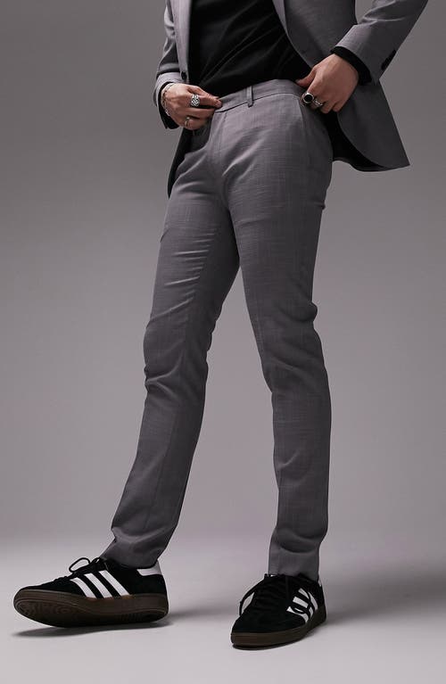 Skinny Suit Trousers in Grey