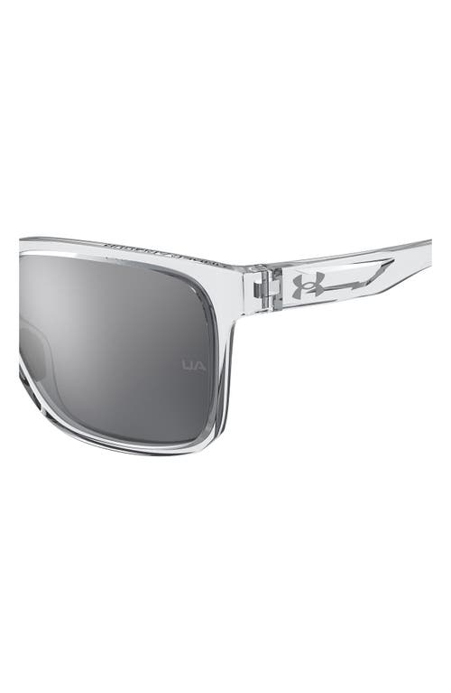 Under Armour Assist 57mm Square Sunglasses In Crystal/extra White Multi