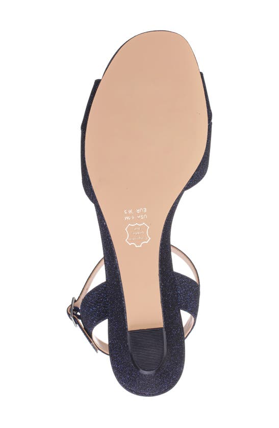 Shop Nina Flora Ankle Strap Wedge Sandal In Navy