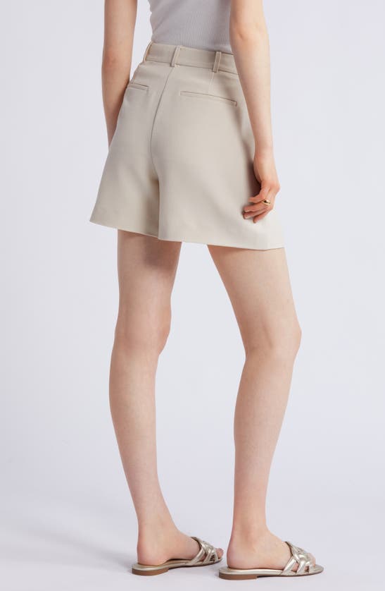 Shop Nordstrom Pleated Textured Shorts In Beige Beach