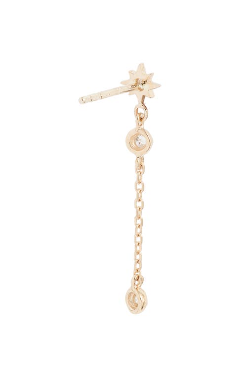 Anzie Starburst Diamond Chain Drop Earrings In Yellow Gold