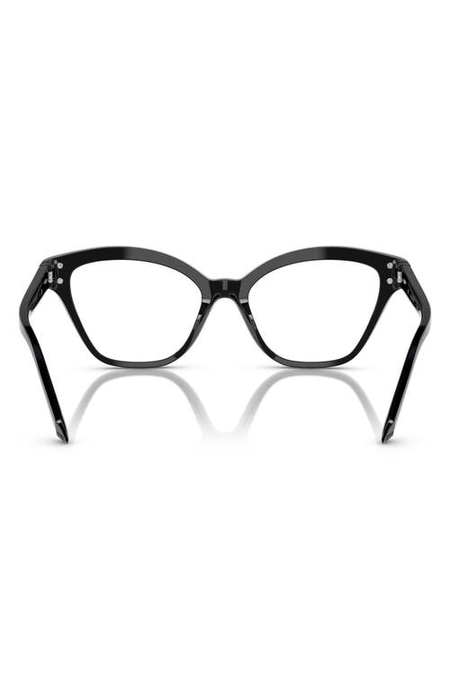 Swarovski 54mm Cat Eye Optical Glasses In Black