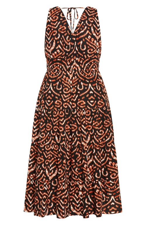 Shop City Chic Amara Tie Back Dress In Ikat