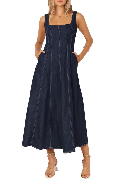 Petal & Pup Callum Sleeveless Denim Maxi Dress Dark at Nordstrom,