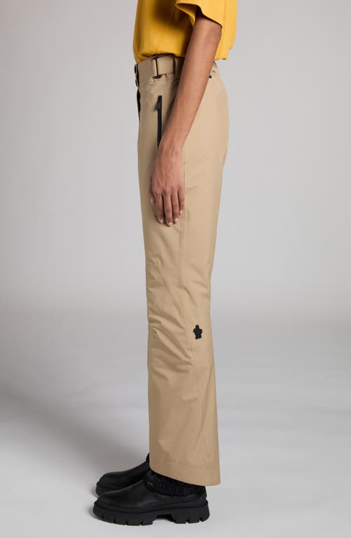 Moncler Technical Primaloft Gore-tex Ski Trousers In Camel
