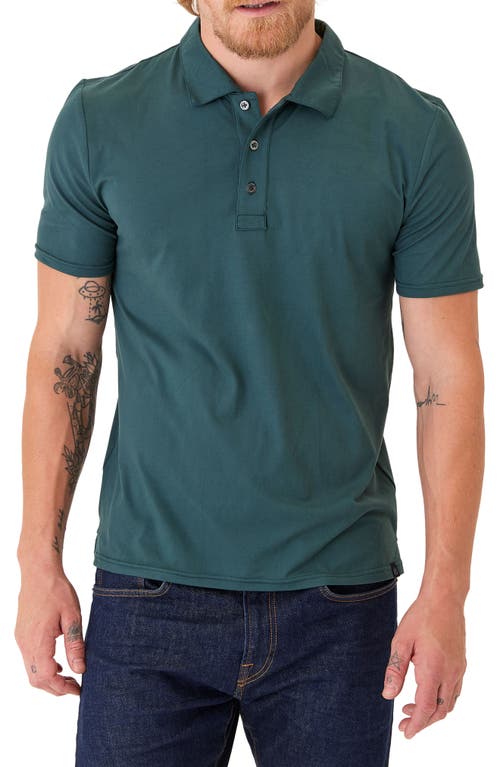 Henrique Luxe Jersey Polo in Seagrass