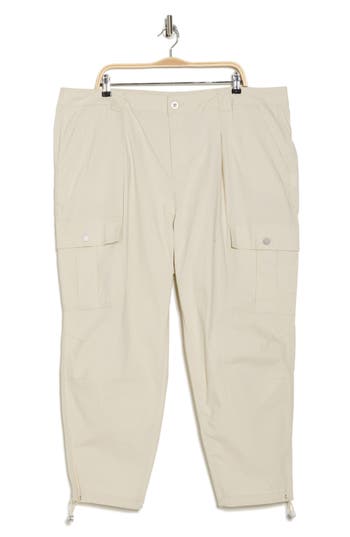 DKNY JEANS DKNY JEANS BELTED STRETCH COTTON POPLIN CARGO PANTS