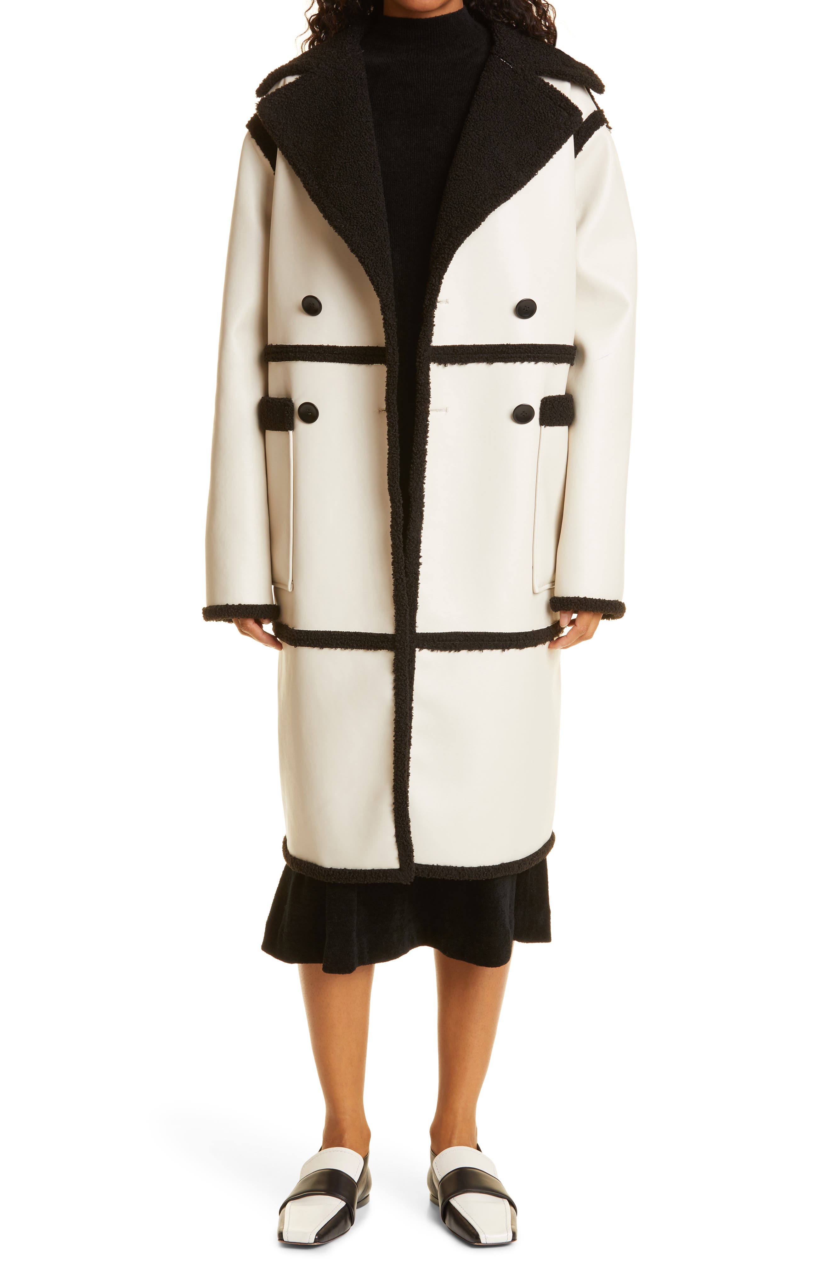 white pile coat