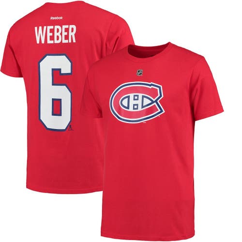 UPC 190306795189 product image for Men's Reebok Shea Weber Red Montreal Canadiens Name & Number T-Shirt at Nordstro | upcitemdb.com