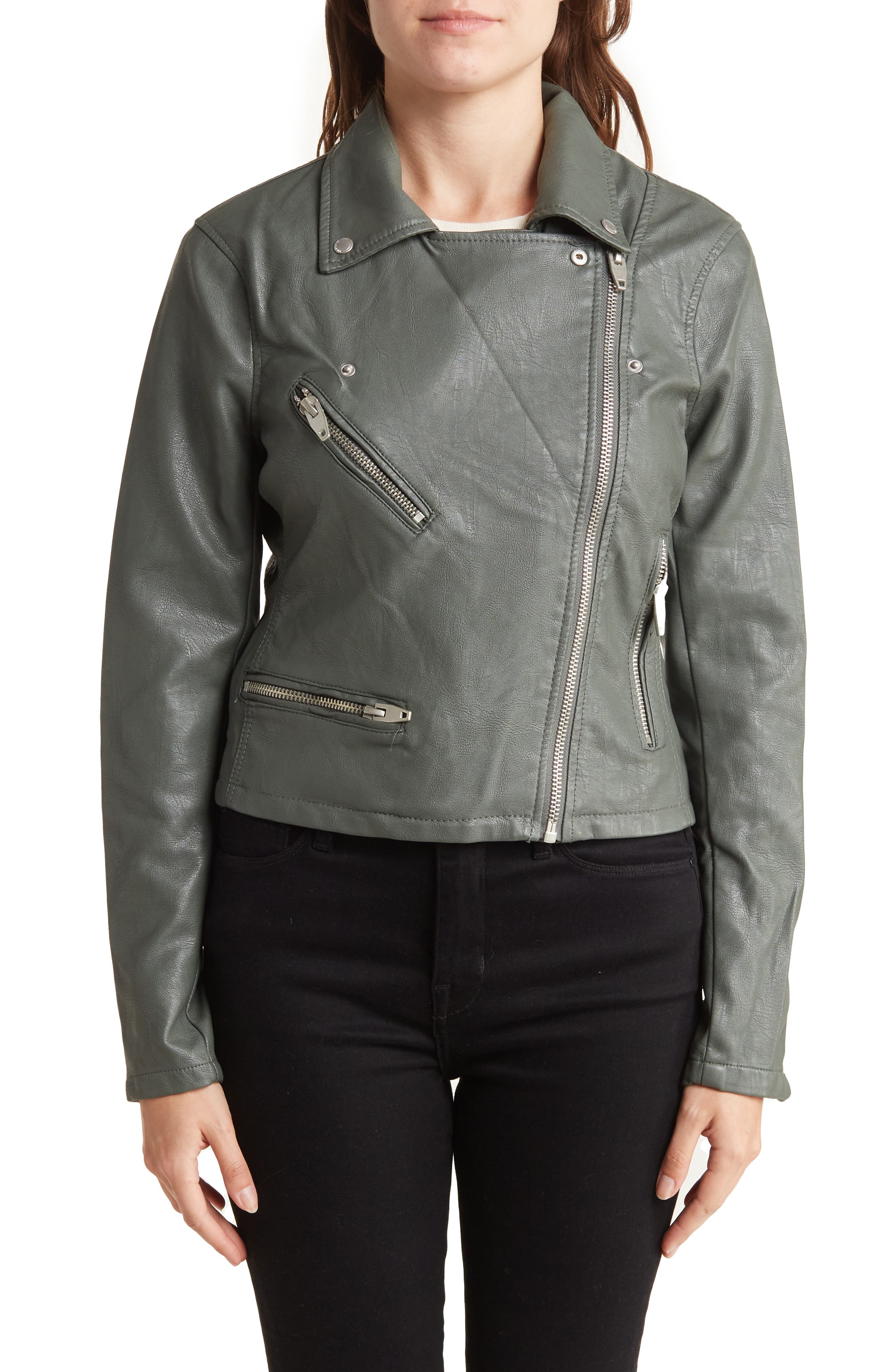 BLANKNYC Faux Leather Moto Jacket 
