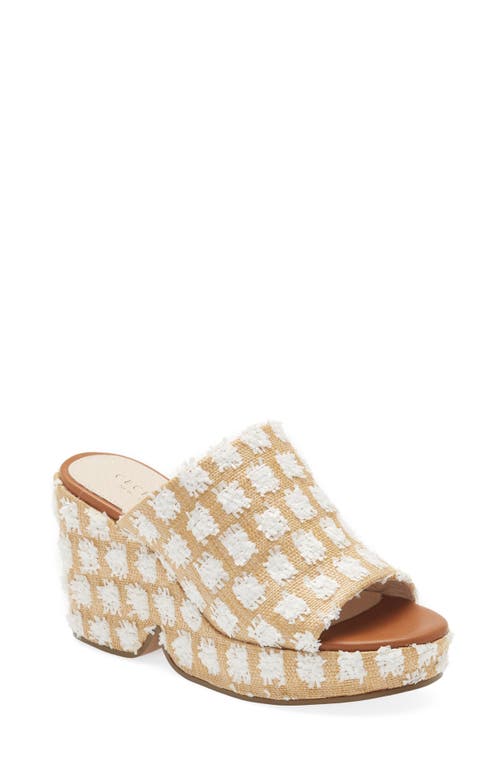 Frost Wedge Slide Sandal in Canvas White Floral