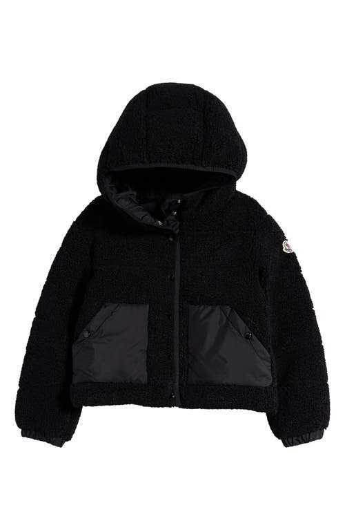 Shop Moncler Kids' Audrieu Teddy Down Jacket In Black