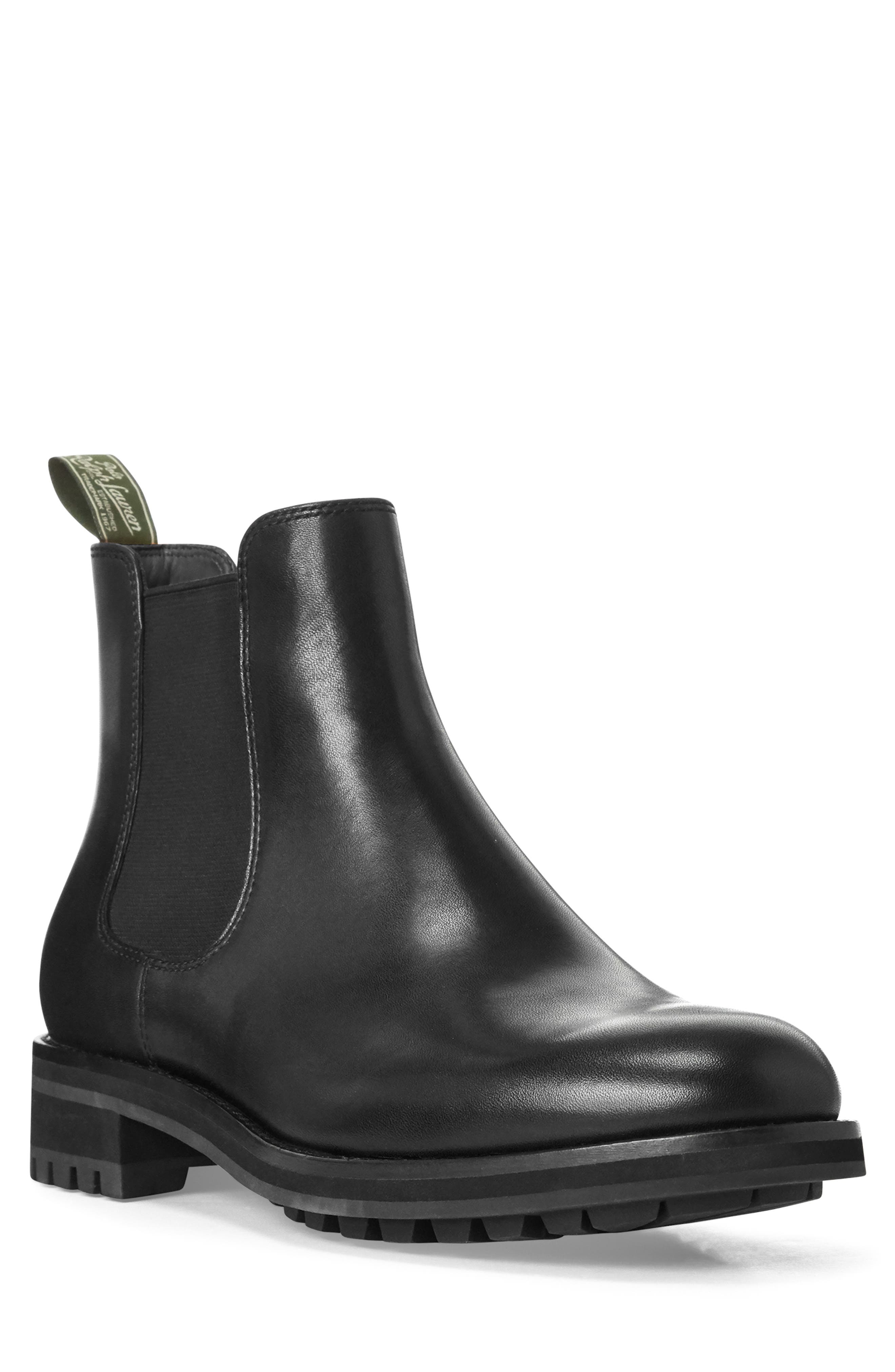 ralph lauren black chelsea boots