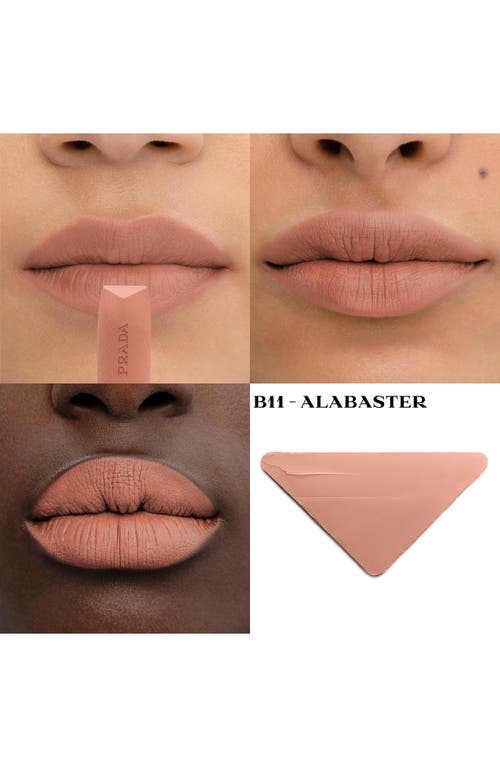 Prada Monochrome Hyper Matte Refillable Lipstick In B11 Alabaster - Light Nude