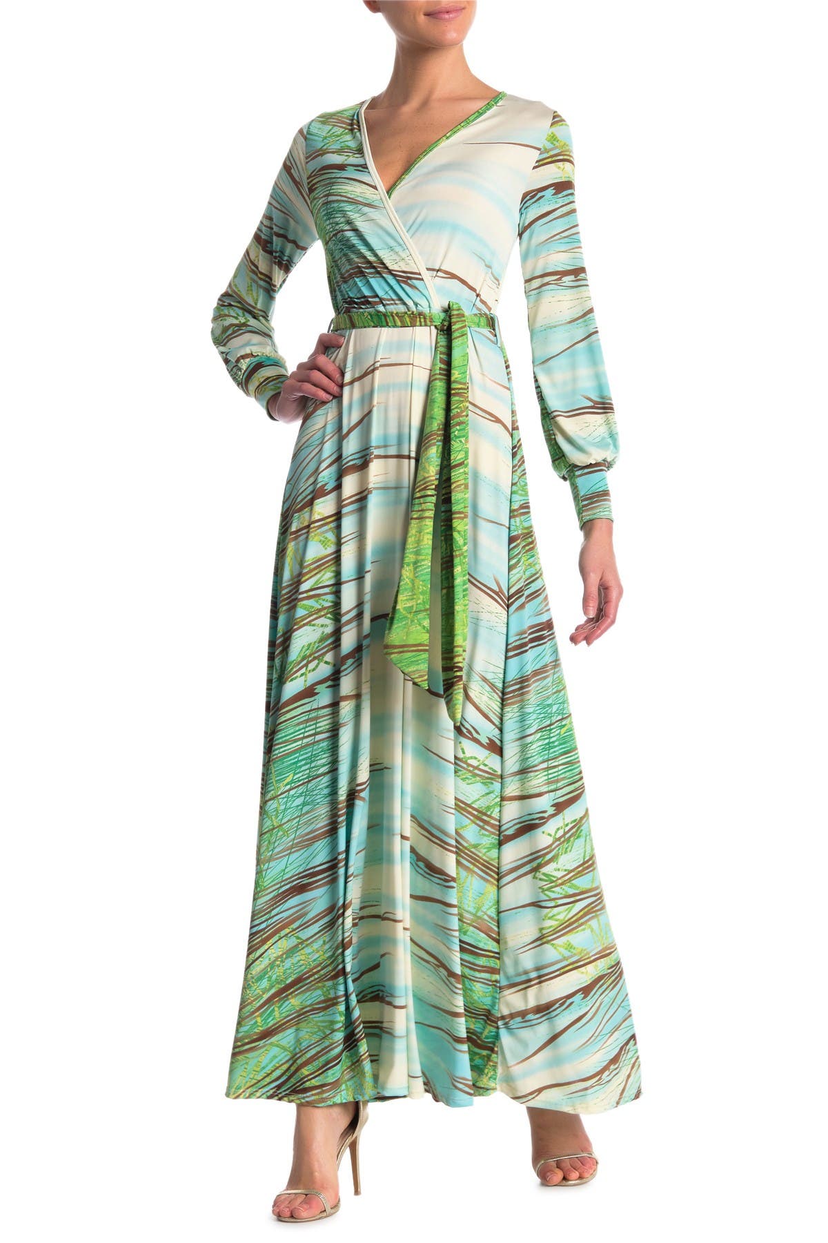 go couture long sleeve maxi dress