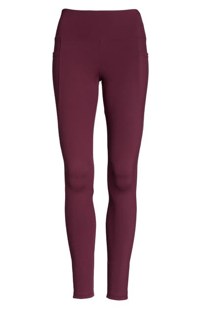 Click to view more detailed imagery on our partner's website Felina High Waist Pocket Leggings In Wine Testing