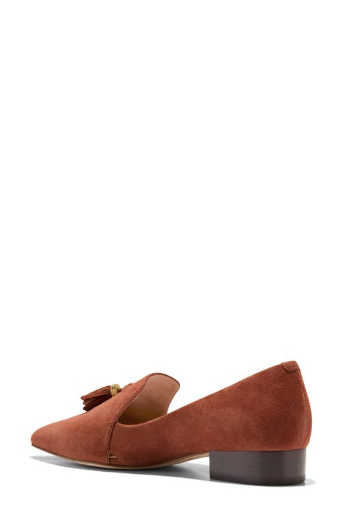 Cole Haan Vanya Tassel Flat In Dark Cuoi