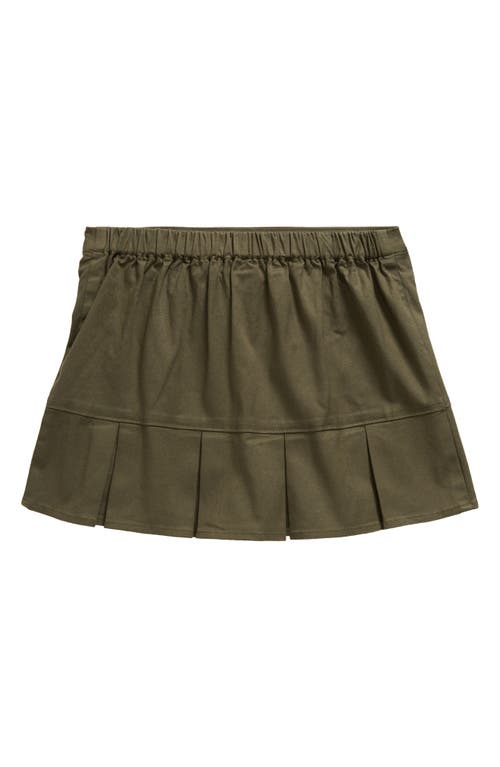 Shop Treasure & Bond Kids' Pleated Skort In Olive Sarma