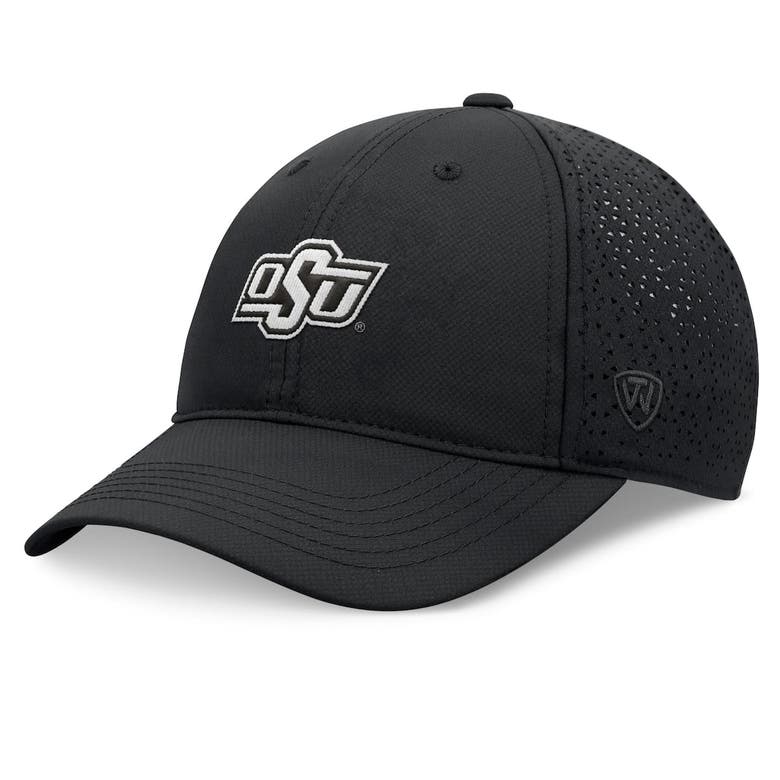 Shop Top Of The World Black Oklahoma State Cowboys Liquesce Trucker Adjustable Hat