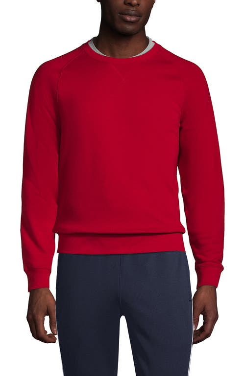 Shop Lands' End School Uniform Adult Long Sleeve Crewneck Sweatshirt In Red