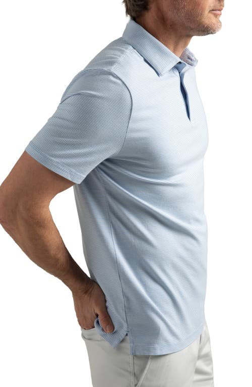 Hypernatural Pinehurst Classic Fit Cotton Blend Golf Polo In Blue Jay/white