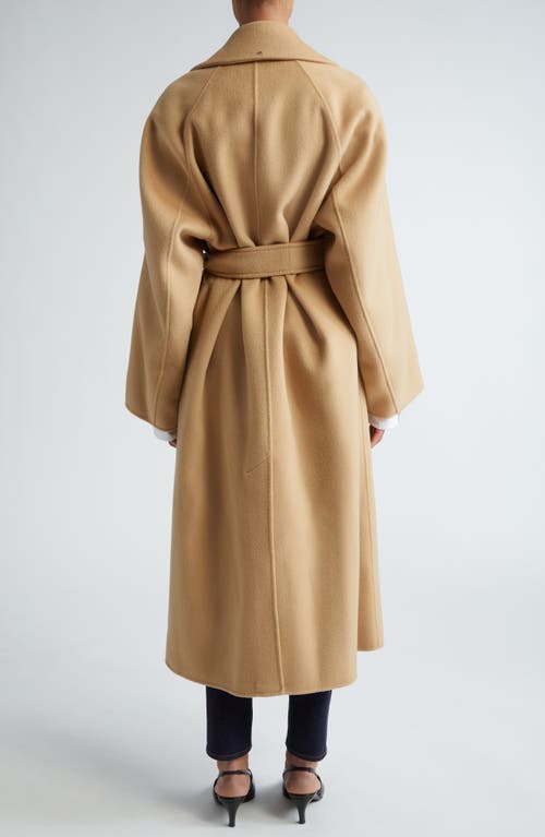 Shop Sportmax Orense Wool & Cashmere Double Face Wrap Coat In Beige