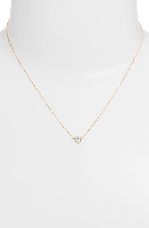 Shop Lightbox 0.50-carat Lab Grown Diamond Pendant Necklace In White/14k Yellow Gold