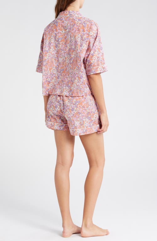 Shop Papinelle Adeline Ella Cotton Voile Short Pajamas In Dusty Peach