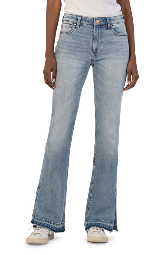 Kut From The Kloth Stella Vented Flare Jeans In Designed