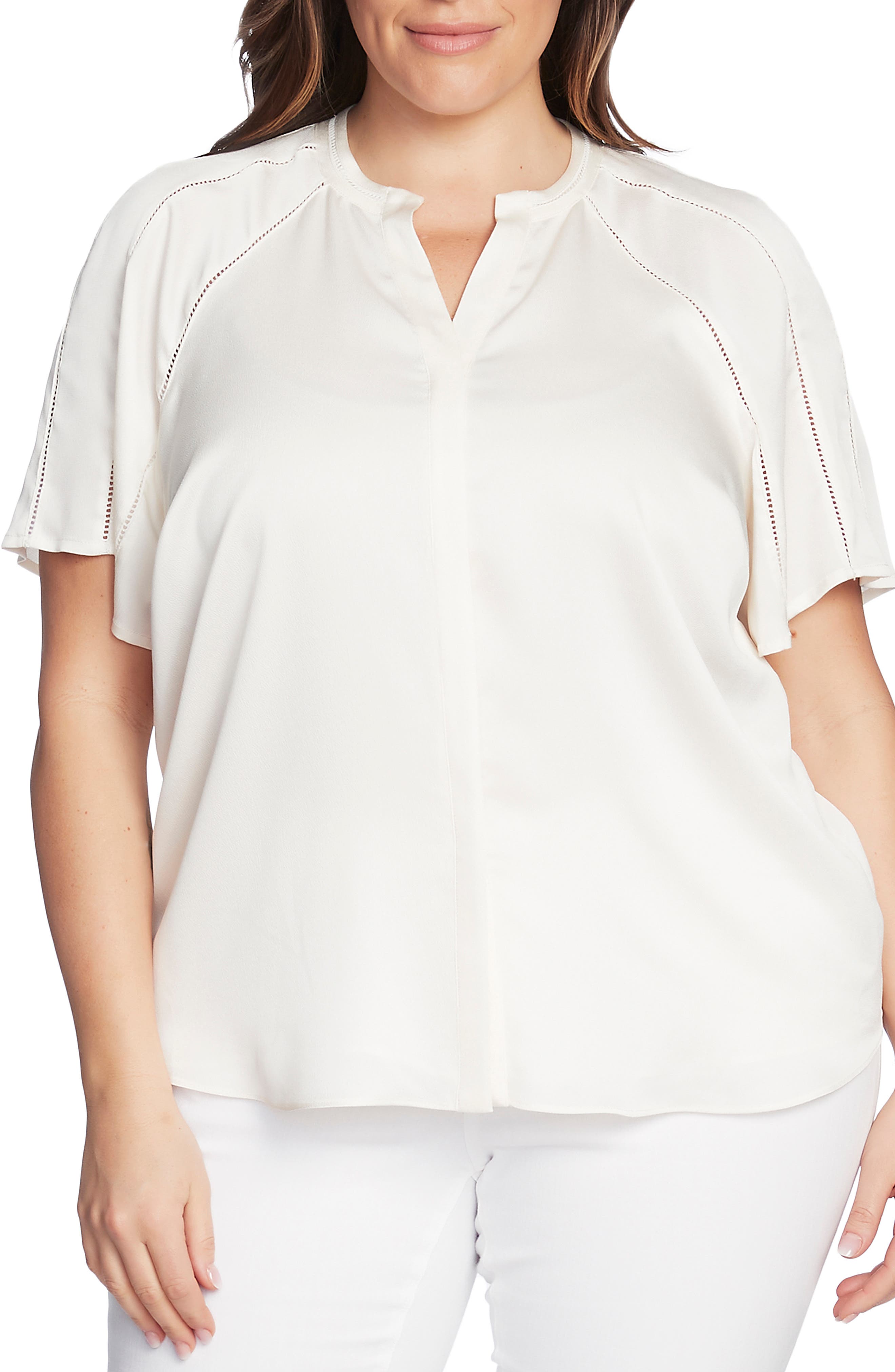 white satin blouse plus size