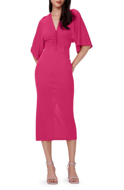 Diane von Furstenberg Valerie Center Ruched Bodice Dress Bright Berry at Nordstrom,