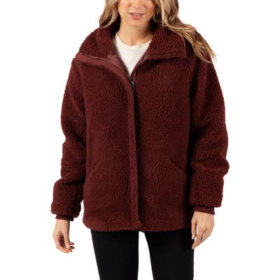 Rip Curl Lumber High Pile Fleece Jacket, Red