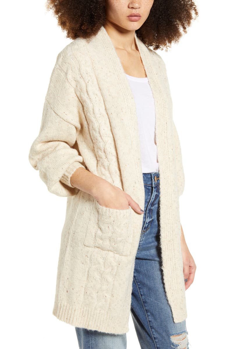 Dreamers by Debut Cable Knit Cardigan, Main, color, 