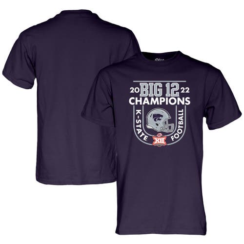 Men's Blue 84 Purple Kansas State Wildcats 2022 Big 12 Football Conference Champions Locker Room T-Shirt