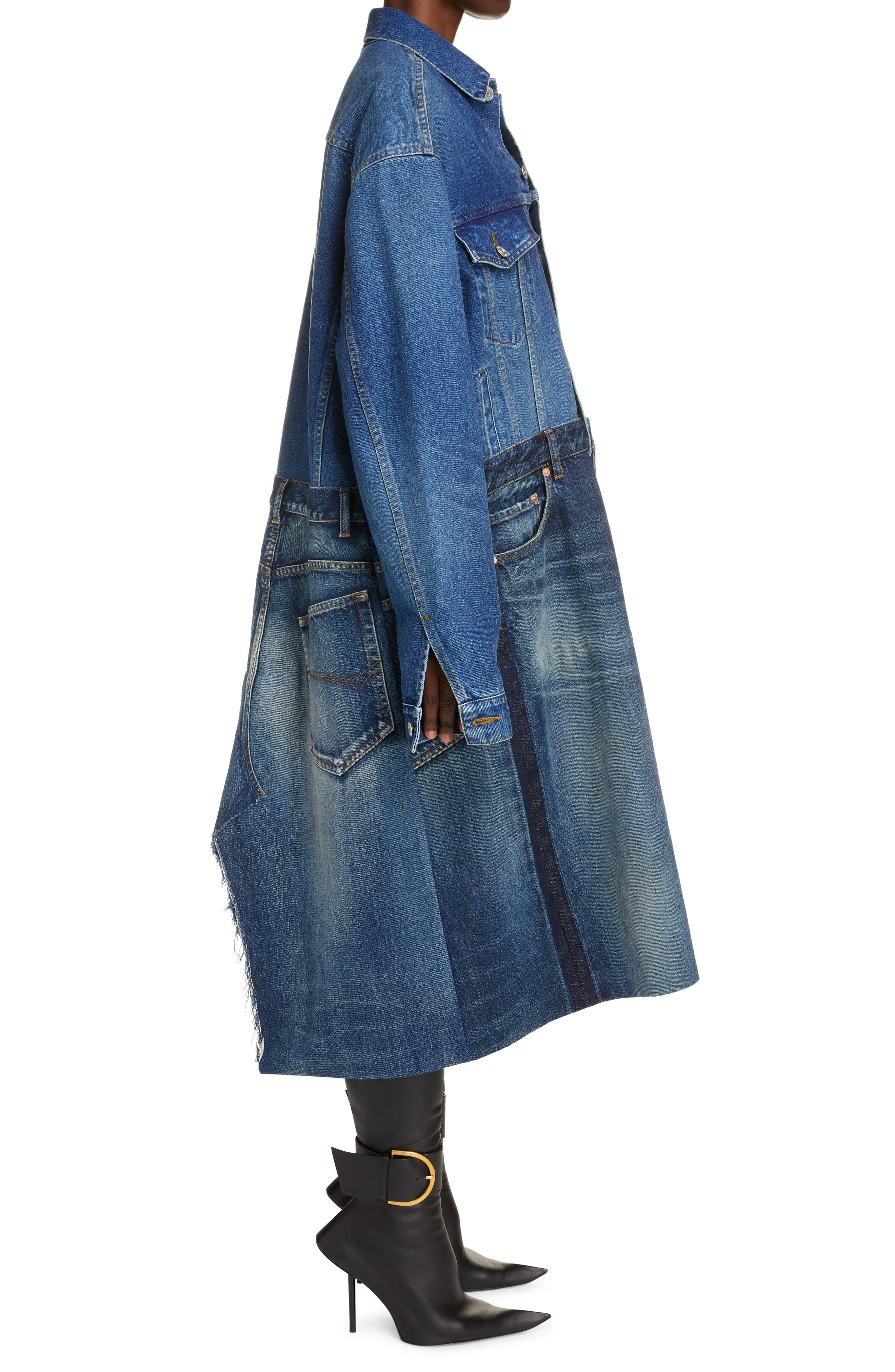 balenciaga denim dress