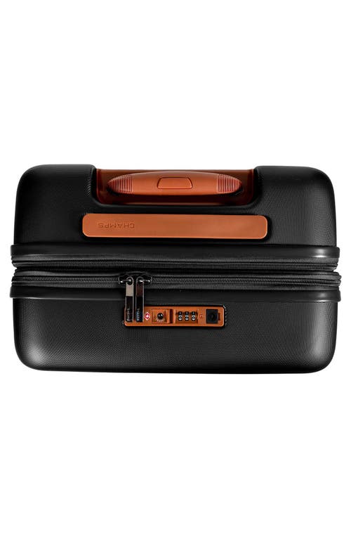 Champs Vintage Ii 20-inch Hardside Spinner Carry-on In Black