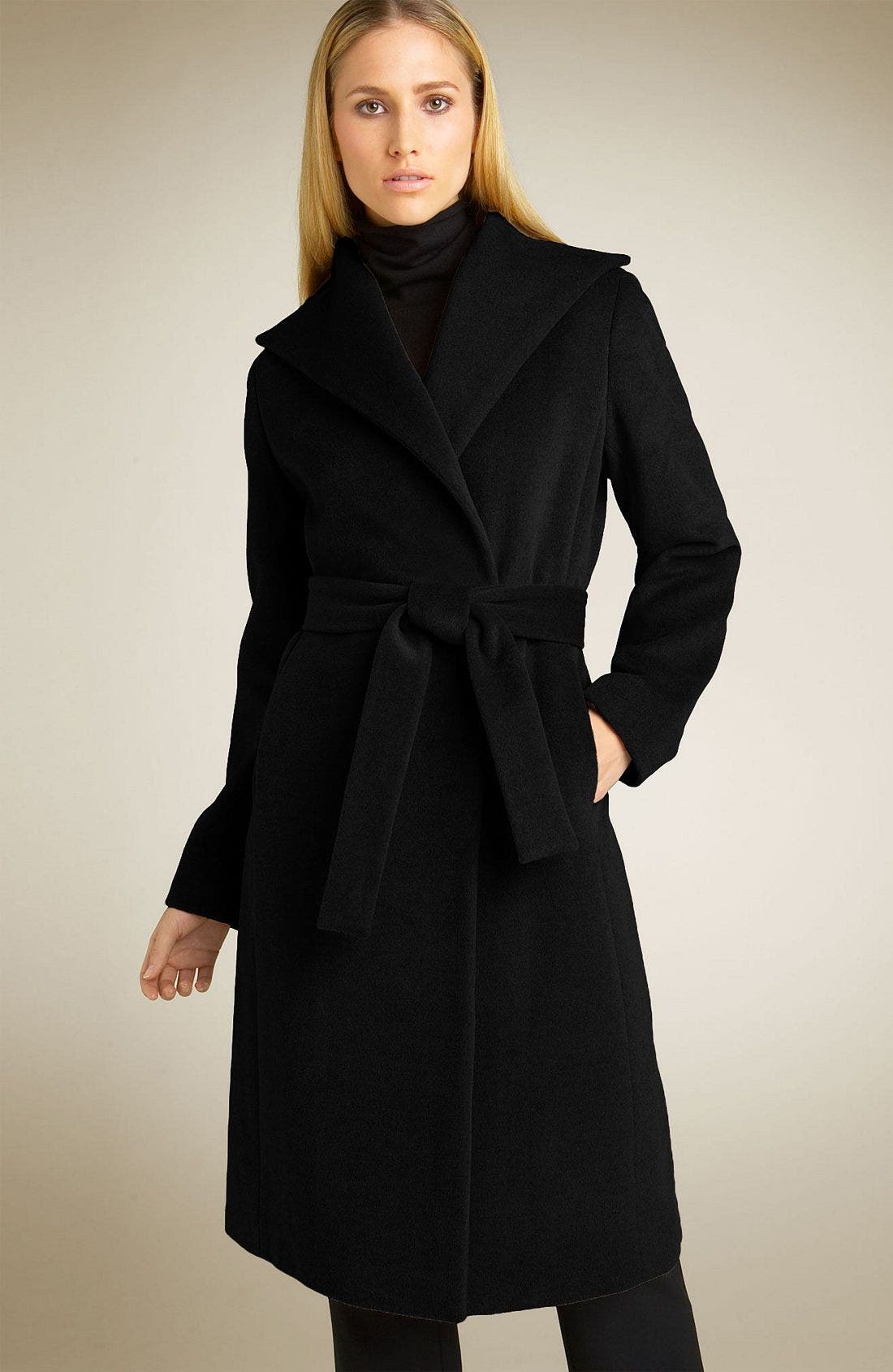 Calvin Klein Wing Collar Angora Wool Coat Nordstrom
