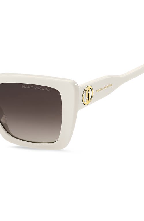 Shop Marc Jacobs 52mm Gradient Square Sunglasses In Ivory/brown Gradient