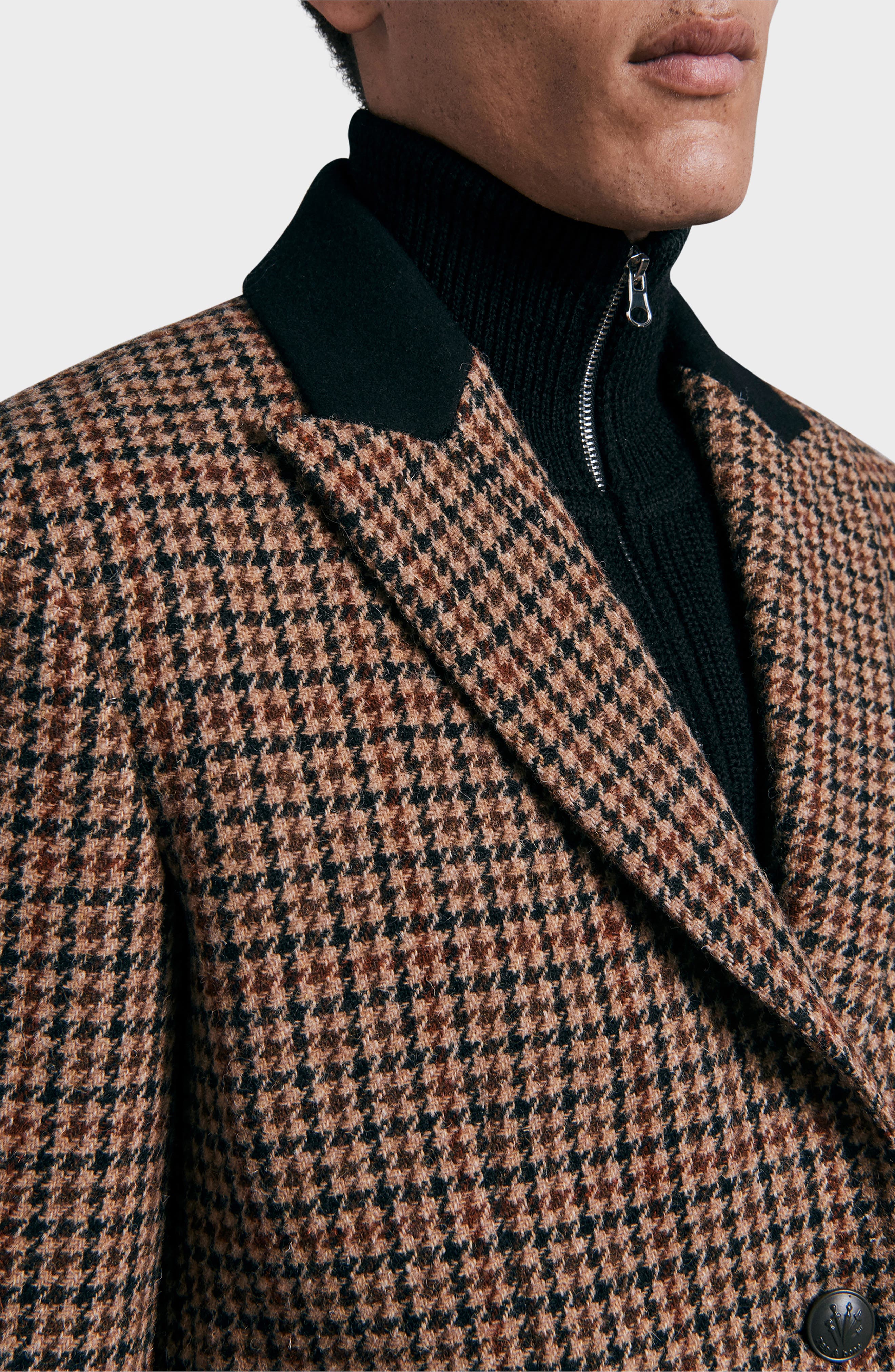 houndstooth coat wool