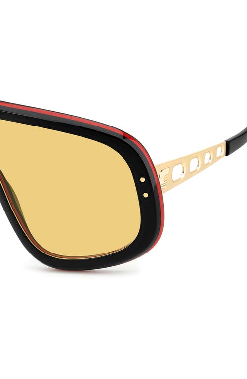 Carrera Eyewear 99mm Flaglab 17 99mm Shield Sunglasses In Black Red/yellow