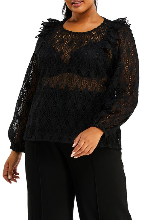 Estelle Tia Lace Top in Black