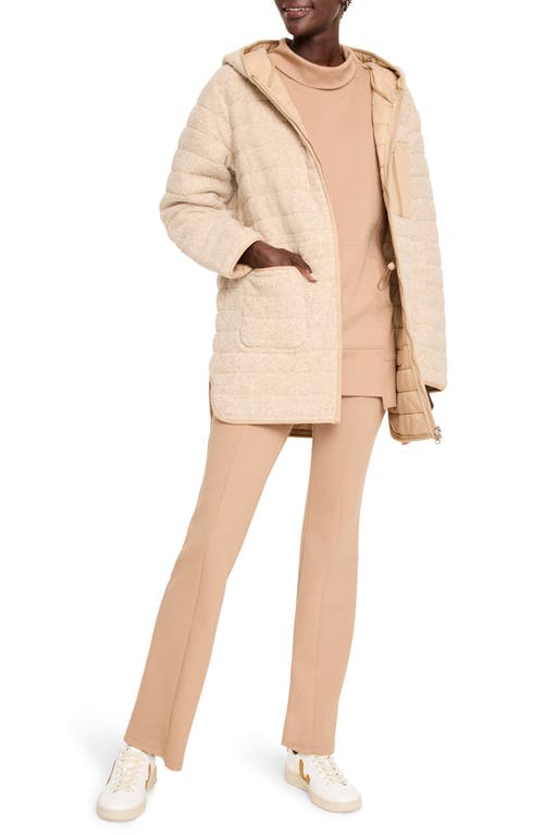 Nz Active By Nic+zoe Hooded Quilted Reversible Coat In Neutral Multi