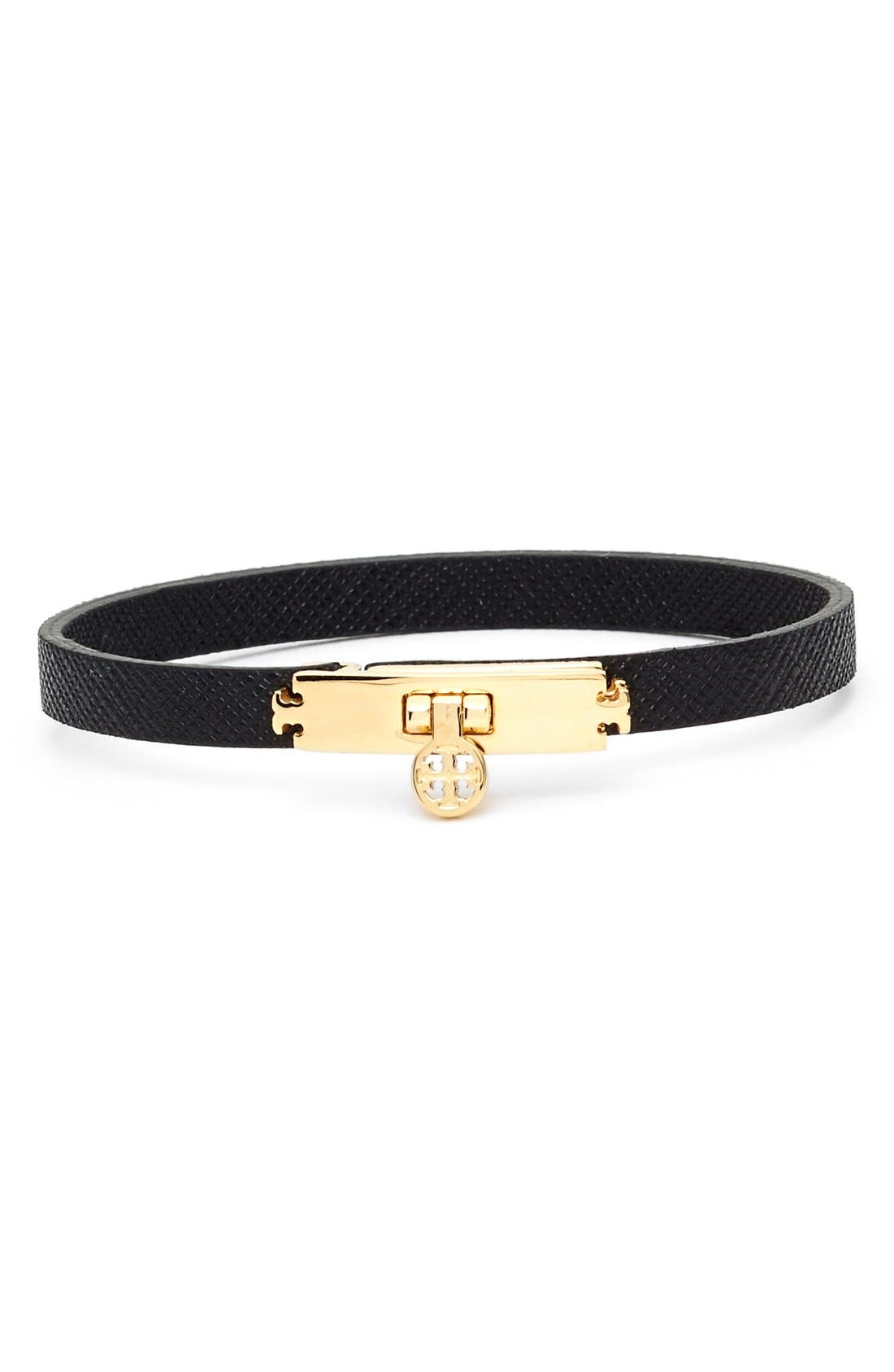Tory Burch Leather Turnlock Bracelet Nordstrom