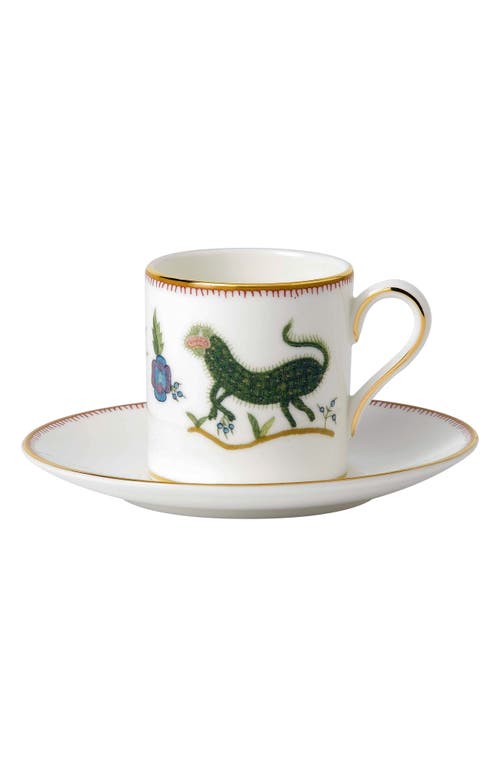 Wedgwood Mythical Creatures Bone China Espresso Cup & Saucer Set in White at Nordstrom