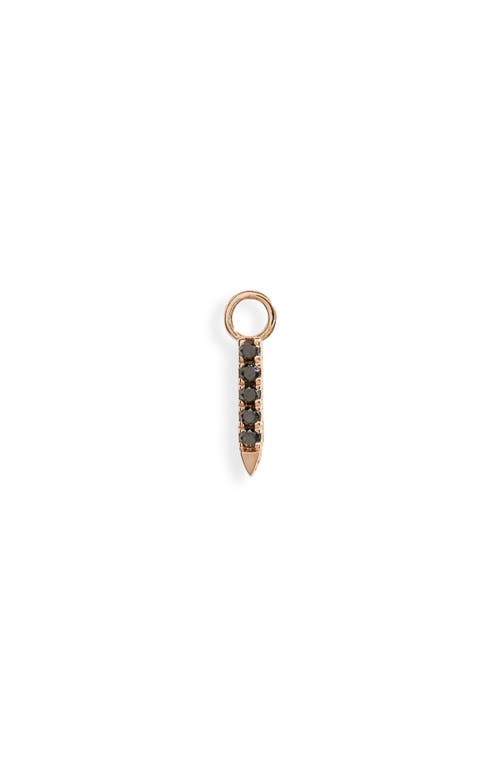 Reversible Linear Diamond Charm in Rose Gold