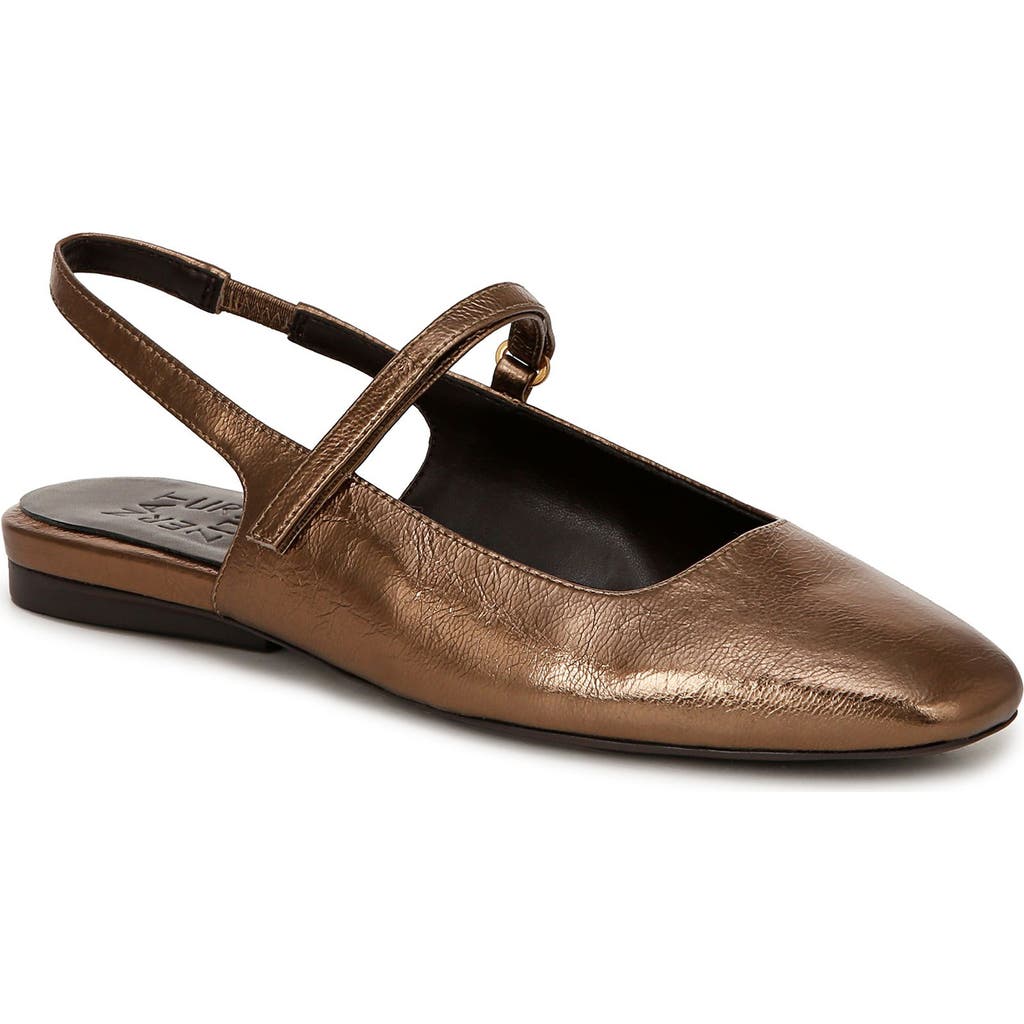 Naturalizer Women's Connie Slingback Mary Jane Flats In Old Gold Leather