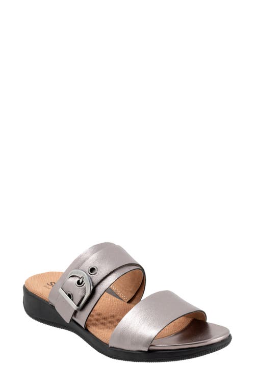 SoftWalk Toki Slide Sandal Pewter at Nordstrom,