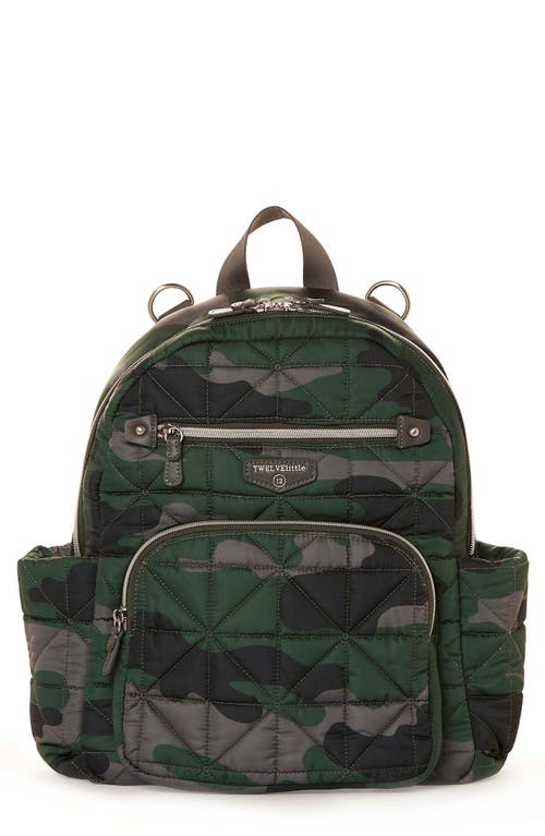 TWELVElittle Little Companion Quilted Nylon Diaper Backpack in Camo at Nordstrom